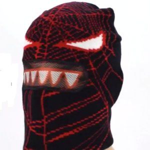 Spider Web Beanie & Balaclava, Winter Warm Knit Beanie Hat Y2K Graphic